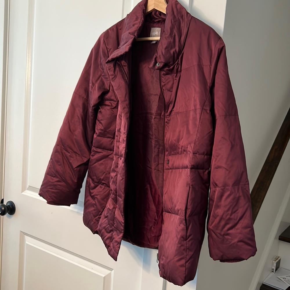 Burgundy J. Jill down jacket